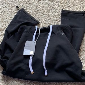 BLACK crop hoodie GSxWS